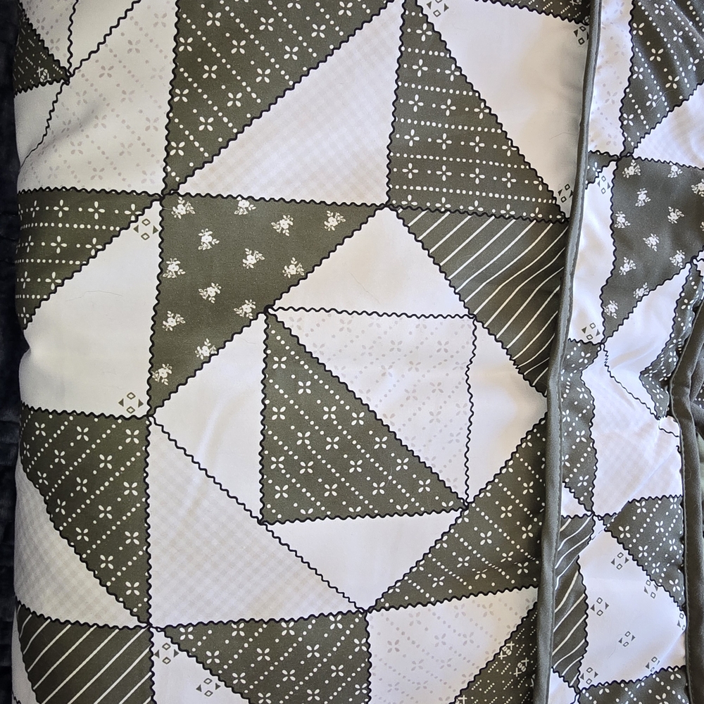 Quilted Puffer Jacket Patchwork Lightweight Padde… - image 7